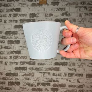 Starbucks | tall ceramic mug blue gray color